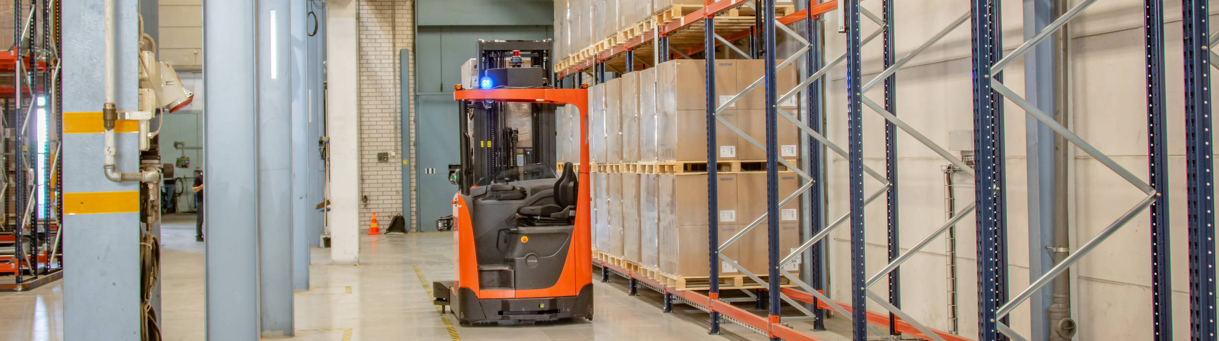 Automated lithium-ion reach trucks improve efficiency at Uponor